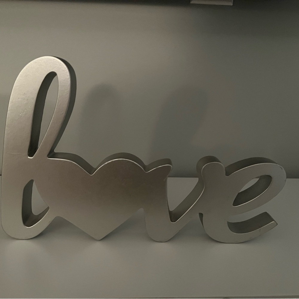 Silver Love Decorative Accent